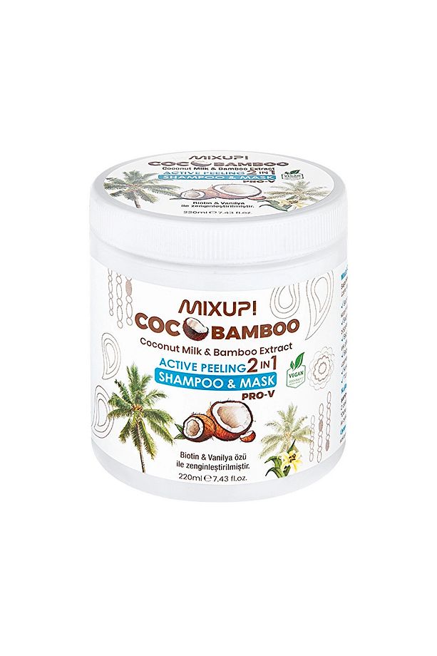 ! CocoBamboo 2'si 1 Arada Peeling Şampuan & Maske 220 ml - 1