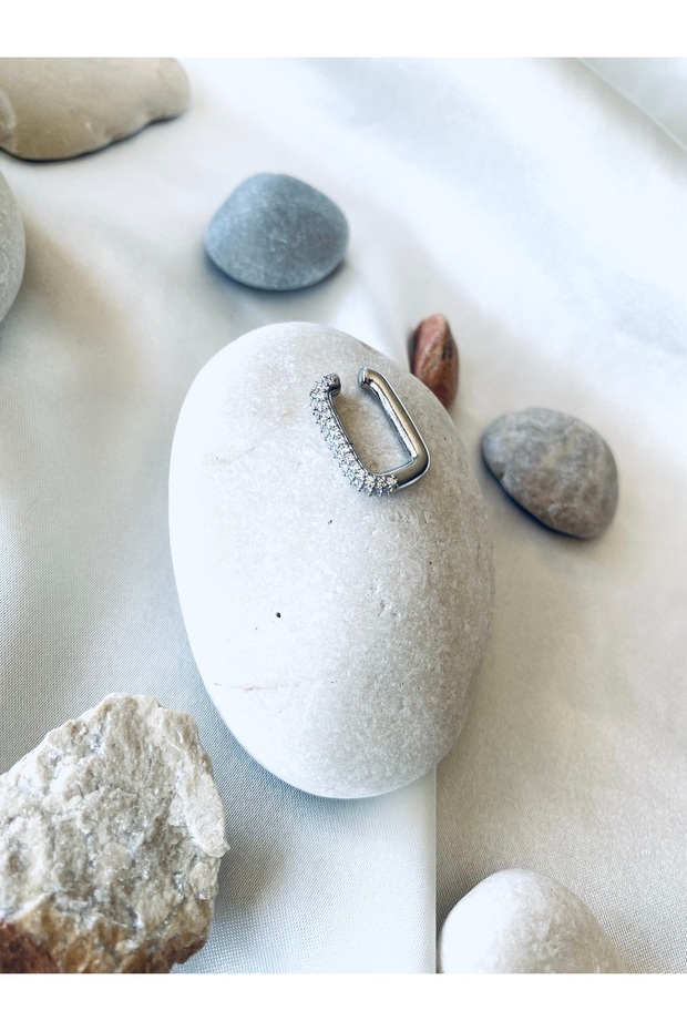 Earcuff Glitter Silver Earrings