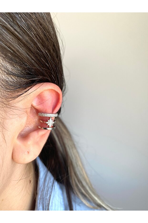 Heart Figured Earcuff Silver - 2