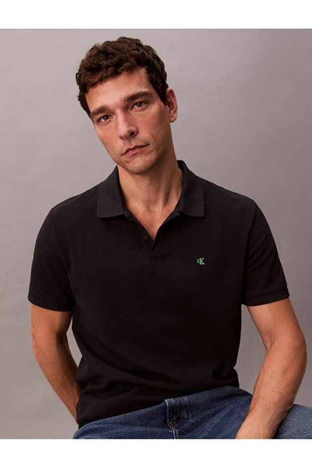 Pánská černá polo trička - 5