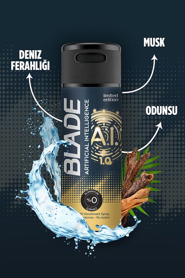 Artificial Intelligence 1.0 Erkek Deodorant 4x150 Ml Hızlı Kurur,Leke Bırakmaz - 5