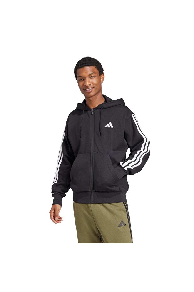 Essentials 3-Stripes Polar Kapüşonlu Üst - 2