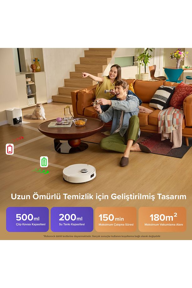 S8 Pro Plus Akıllı Beyaz Robot Süpürge 10.00 HyperForce Emiş Gücü - 8