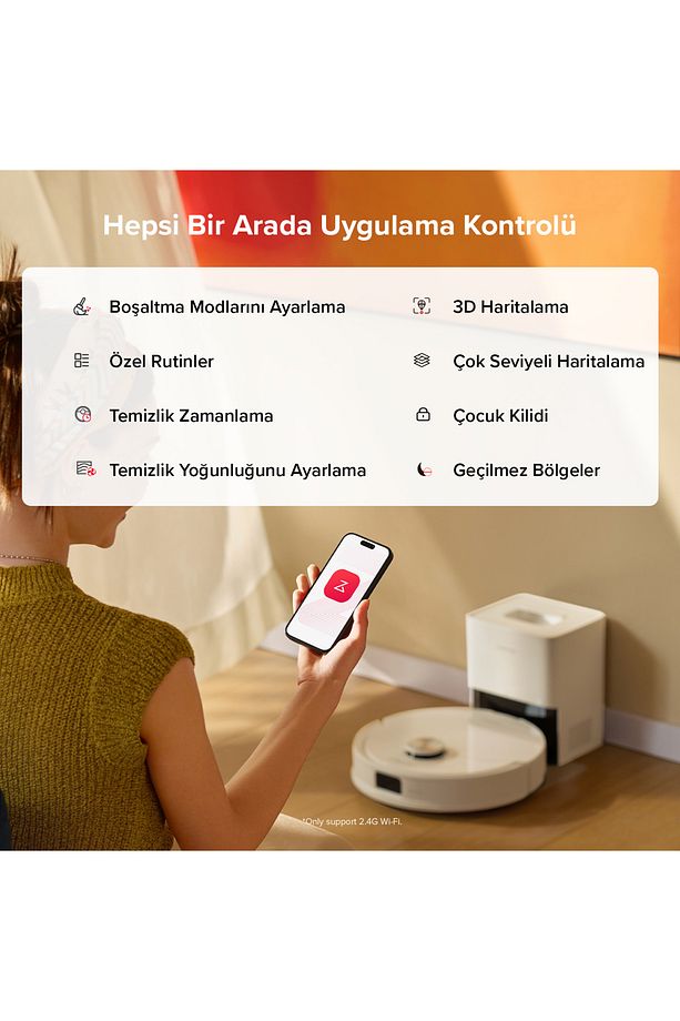 S8 Pro Plus Akıllı Beyaz Robot Süpürge 10.00 HyperForce Emiş Gücü - 10