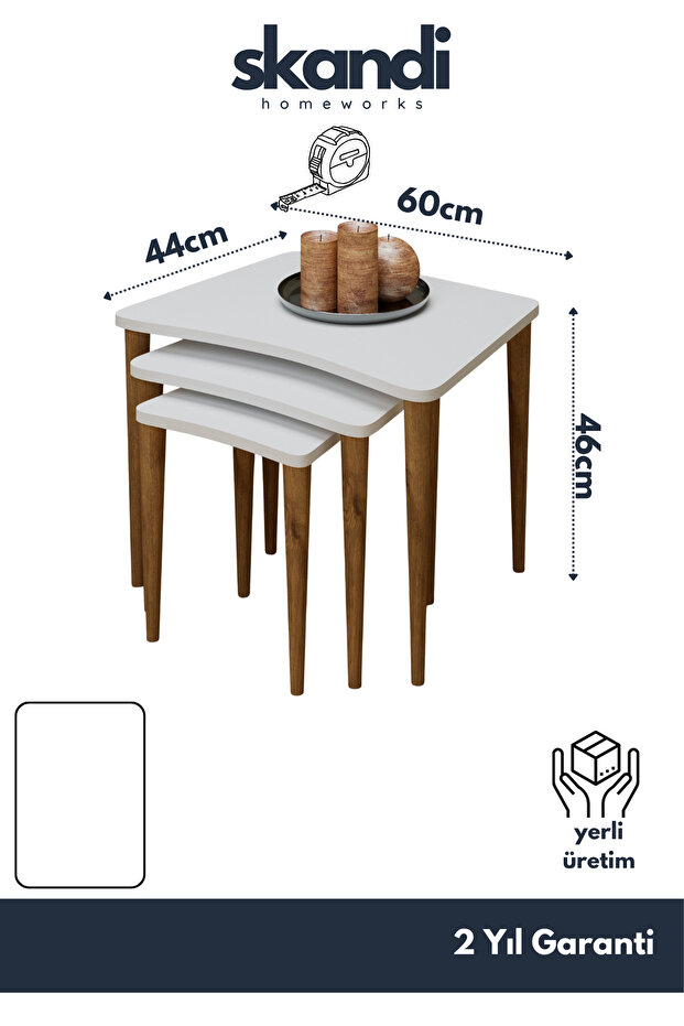 Nero 3'lü Zigon Sehpa - 4