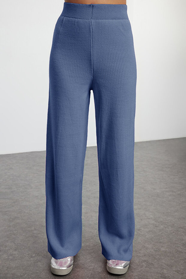 Indigo Polo Yaka Ftilli Triko Alt-Üst Takım TCTAW25US00044 - 4