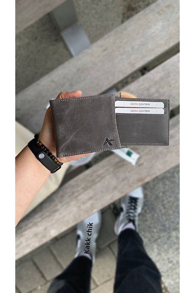 Genuine Leather Horizontal Wallet with Extra Card Holder + Card Holder
