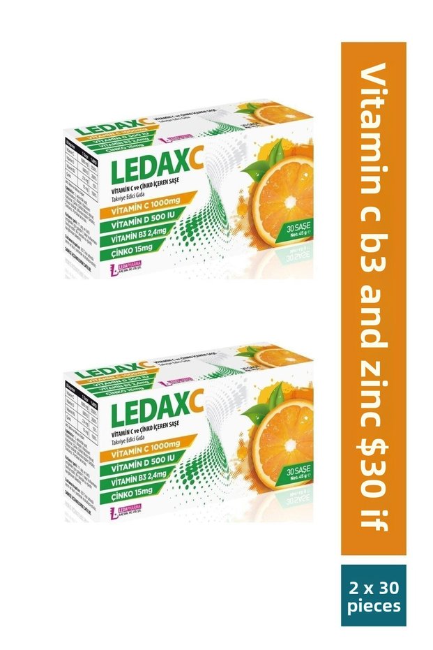 Ledax C Vitamin 1000 Mg 30 Sachets 2 Boxes