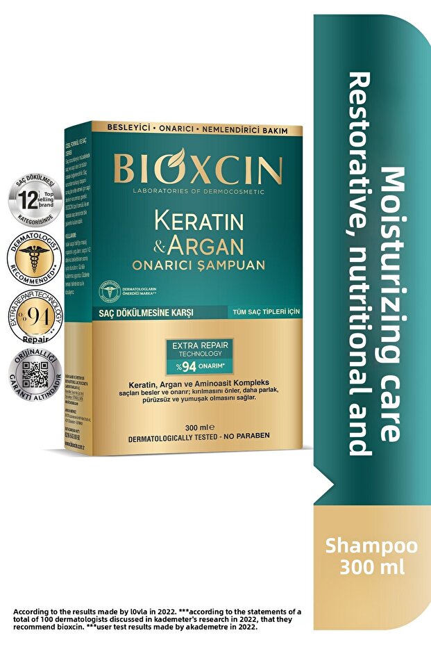 Šampon 300 ml Keratin and Argan Repair Shampoo – Dvoudílná sada výhod pro poškozené a poškozené vlasy - 5