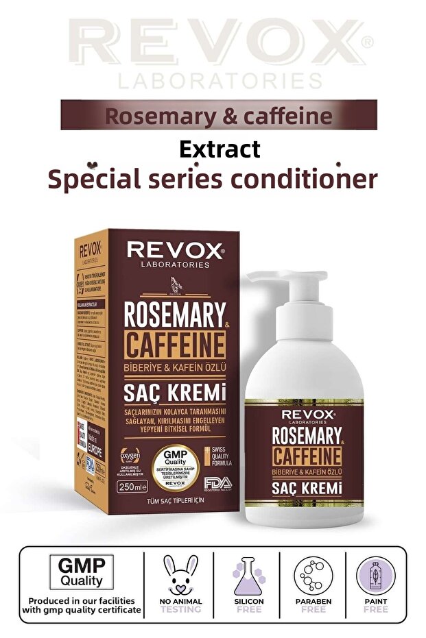 Rosemary and Caffein Extract Conditioner for Soft and Easy Combing Hair 250ml