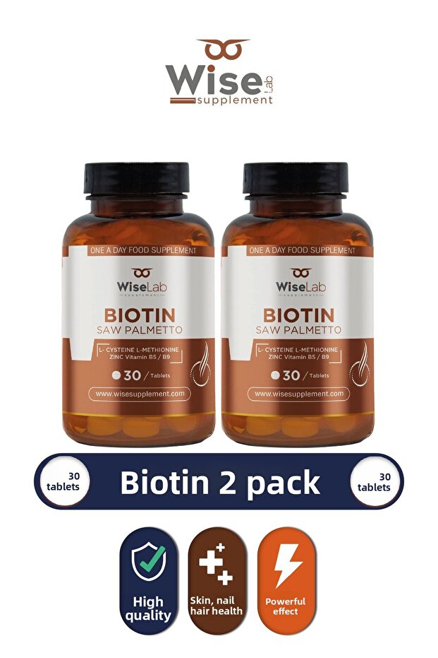 بيوتين 2500 ماك جرام 30 قرص حزمة من 2 - 1