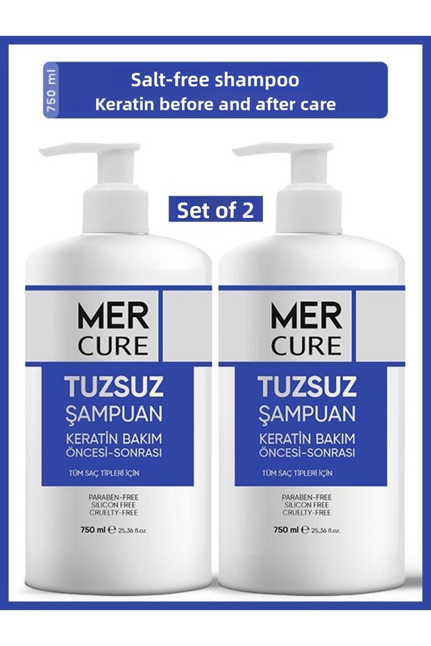 Salt-Free - Purifying Daily Hair Care Shampoo Salt-Free Shampoo / Paraben-Free 750ml Set of 2