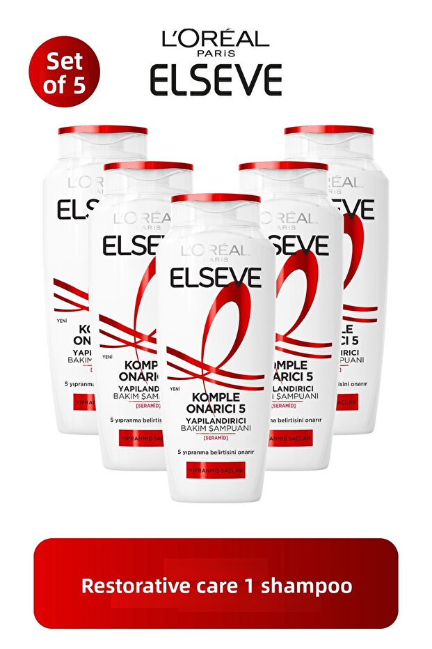 5-Pack Elseve Complete Repair 5 Structuring Care Shampoo 300 ml - 1