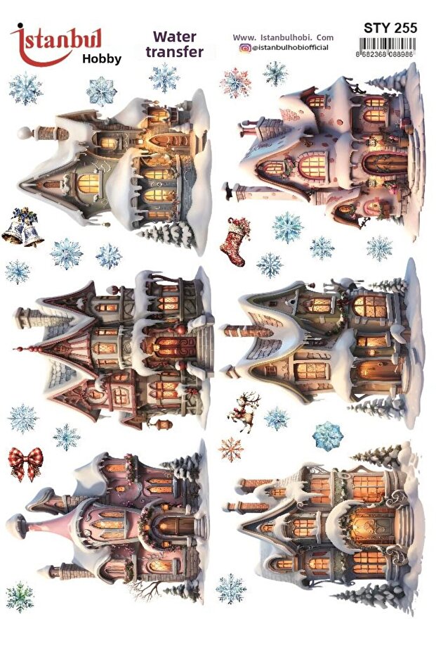 New Year's Water Transfer 25X35Cm Sty255