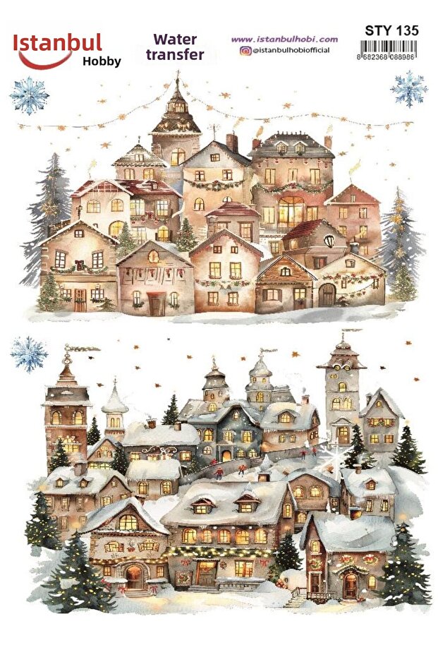 New Year's Water Transfer 25X35Cm Sty135