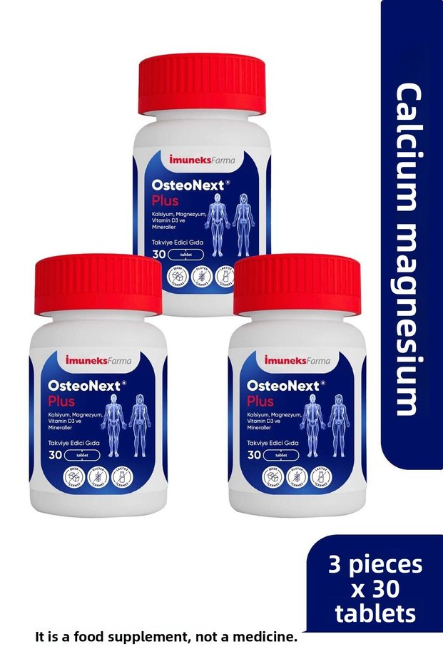 İmuneks Farma Osteonext ® Plus Vitamin and Mineral Supplement Food 30 Tablets X 3 Pieces