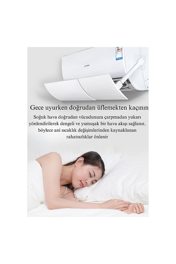 Ayarlanabilir Split Klima Hava Yönlendirici Aparat Tak Çıkar Pratik Klima Aksesuarı - 2