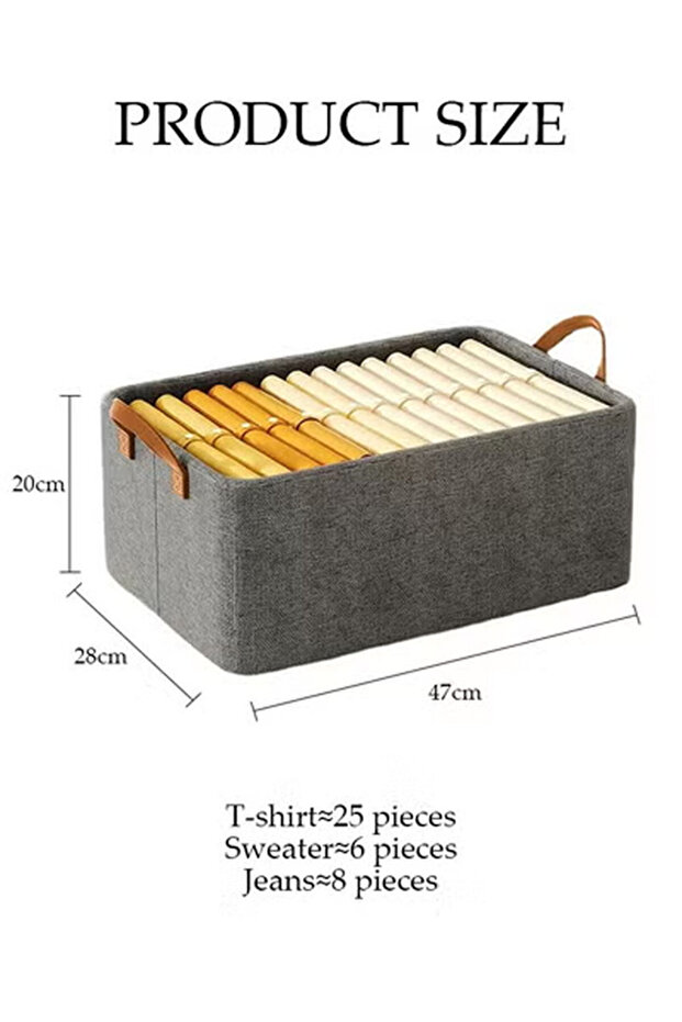 3pcs Cube Closet Storage Box with Portable Handle - 2