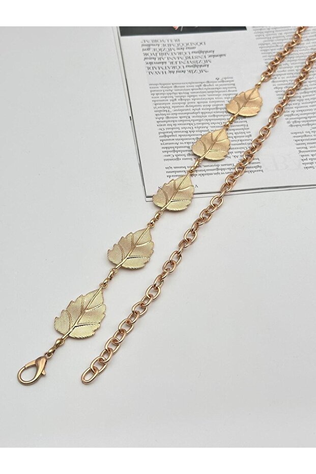 Leaf Pattern Chain Belt Women's Belt Dress Belt Shirt Belt