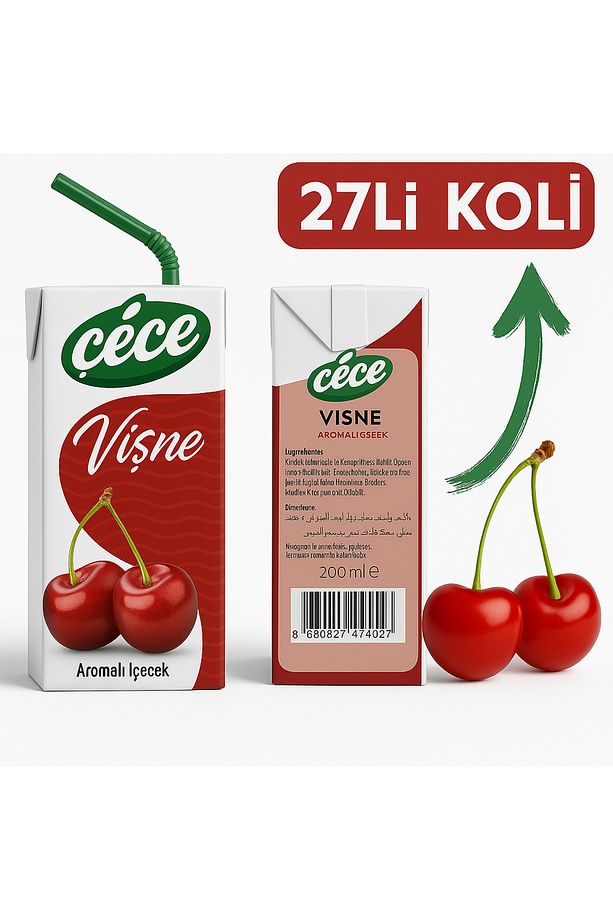 Vişne Aromalı İçecek 200 ML x 27 Adet - 8