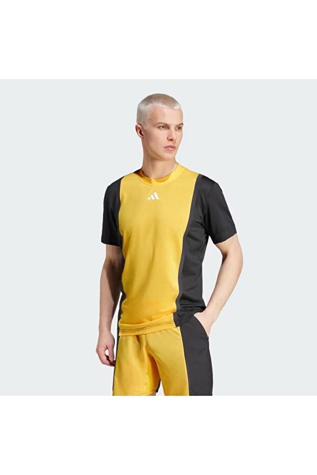 IS8972 Tennis Heat.Rdy Pro Freelift 3d Rib Erkek Sarı Tişört - 1