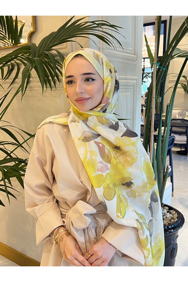 شال قطني منقوش بنمط ريترو سلسلة رومانسية ps55