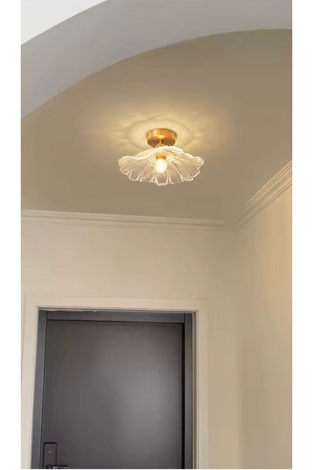 Luxury Classics Avize Şeffaf Camlı Avize Plafonyer Tavan Avize E-27 Duy - 2