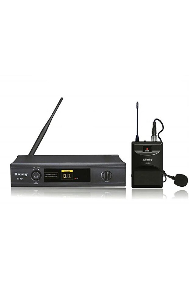 K-401 Wireless Yaka Telsiz Mikrofon | Kablosuz Yaka Mikrofonu | Profesyonel Ses Sistemi - 5