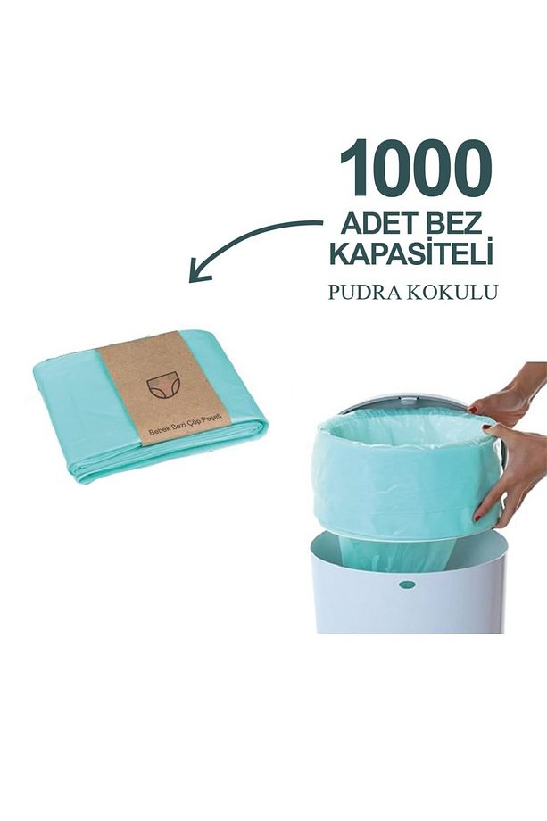 16 Lt Çöp Kutuları Ile Uyumlu 1000 Adet Bebek Bezi Kapasiteli Çöp Poşeti - 1