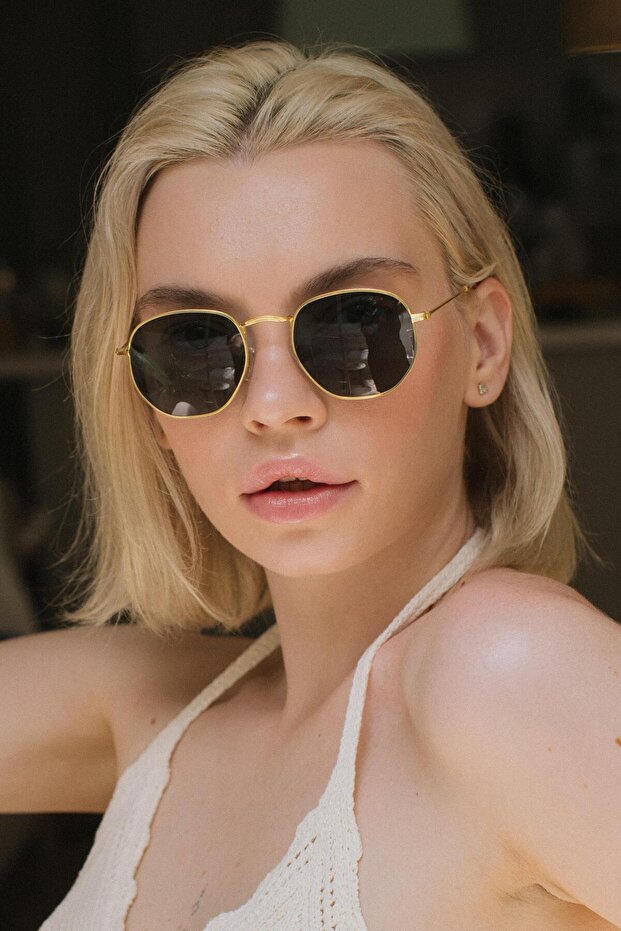 Vilda Gold Green Sunglasses