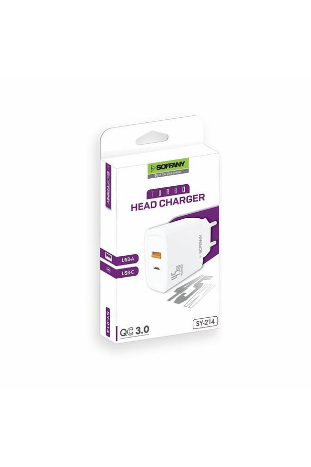 Sy-214-01 45w Usb-a Ve Usb-c Şarj Cihazı, Adaptör, Şarj Başlığı, Iki Girişli Şarj Cihazı Type-c - 2