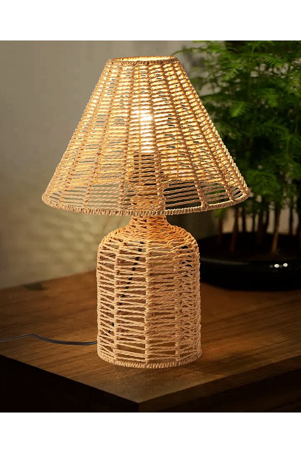 Mateo İpli Rattan Hasır Abajur - 1