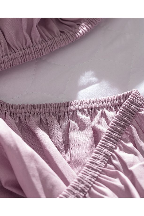 Manon King Size %100 Pamuk Ranforce Lastikli Çarşaf - Gül Kurusu - 5