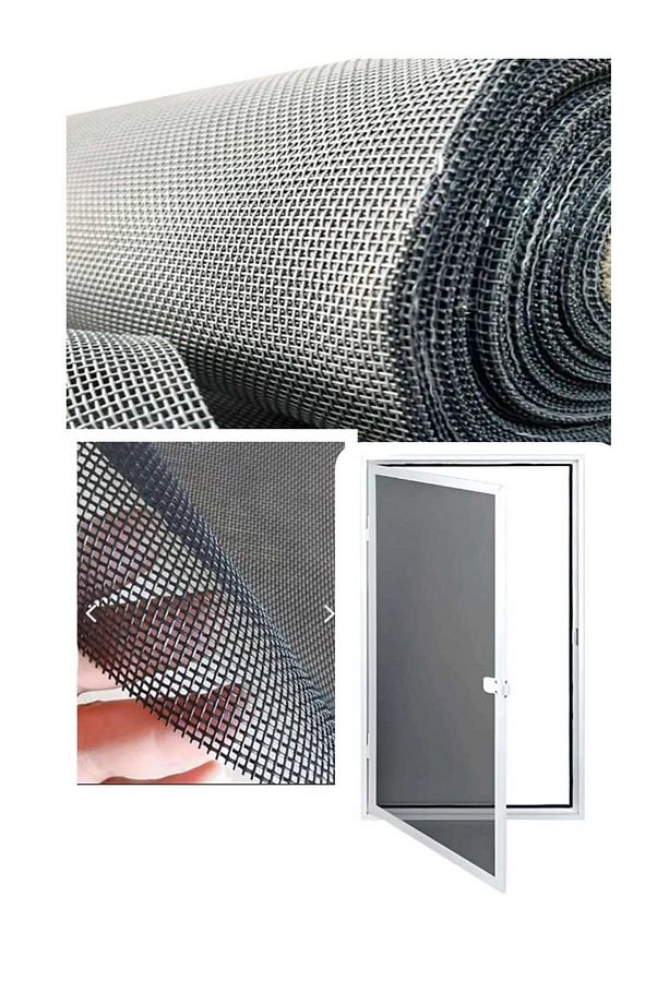 MENTEŞELİ ANTRASİT GRİ RENK PENCERE- KAPI SİNEKLİĞİ ( 180 - 210 X 80 - 100 ) - 7