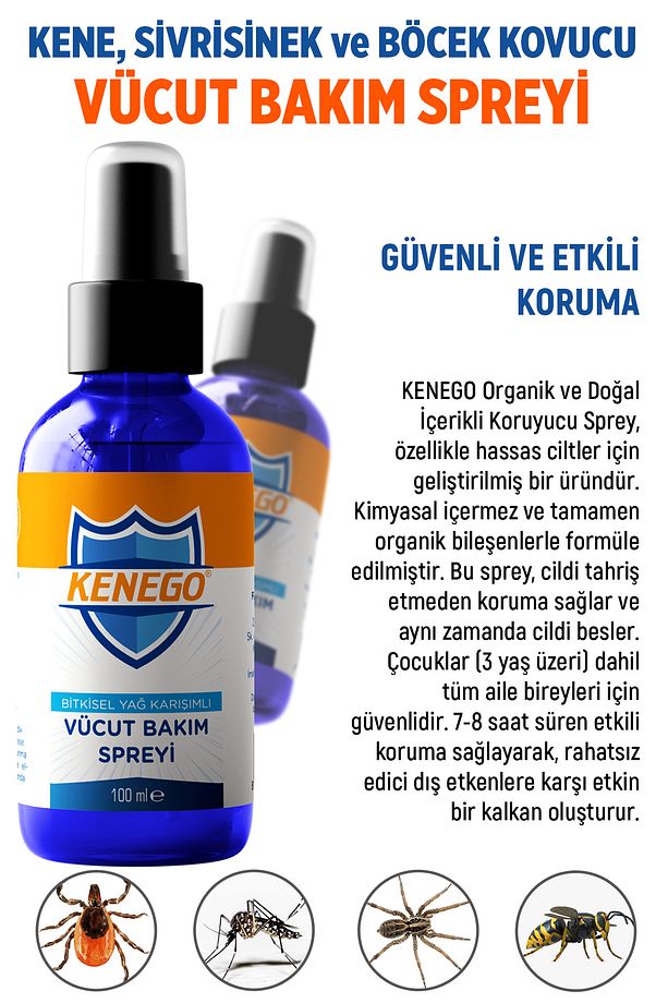 Doğal Kene, Sivrisinek ve Böcek Kovucu Bitkisel Karışımlı Sprey Losyon 100 ml - 6