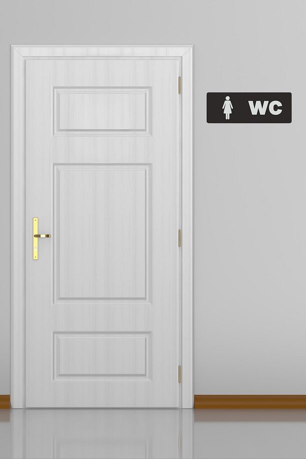 Wc Yönlendirme Serisinden Kadın Wc Tabelası 22 Cm X 8 Cm - 4