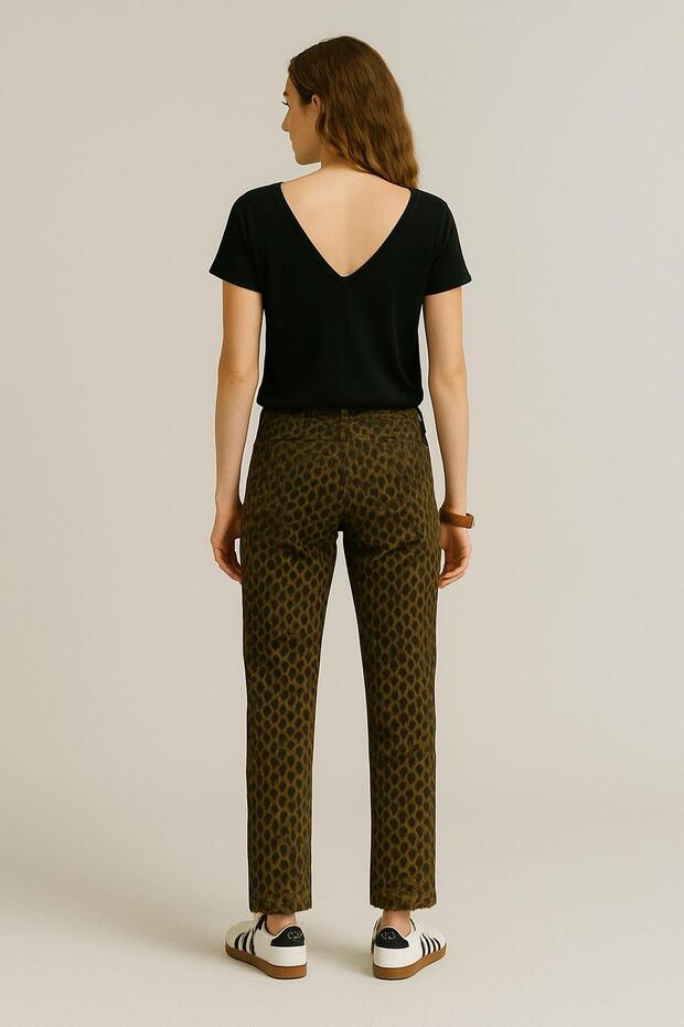 2 Adet Ön ve Arka V Yaka Basic Tişört - 6