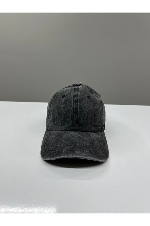 قبعة أساسية كلاسيكية مغسولة للجنسين أنثراسايت - 7