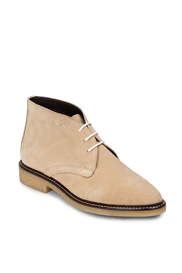 Hakiki Süet Bej Kadın Bot - 7