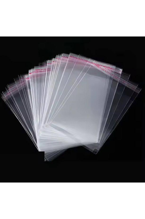 1000 Adet 25*35 Cm Bantlı Şeffaf Opp Jelatin Poşet, Şeffaf Yapışkanlı Çeyiz Poşeti ( 25x30 5 ) - 2