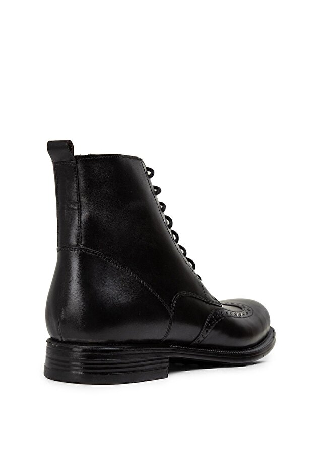 Hakiki Deri Antrasit Erkek Bot - 5