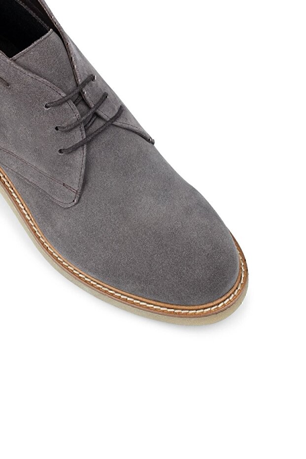 Hakiki Süet Gri Erkek Bot - 5