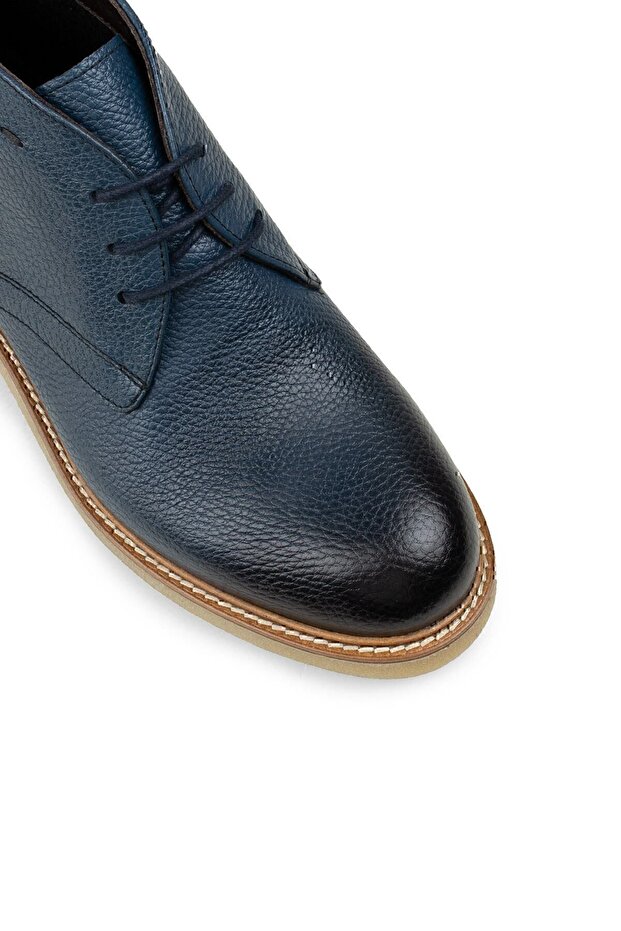 Hakiki Deri Mavi Erkek Bot - 5