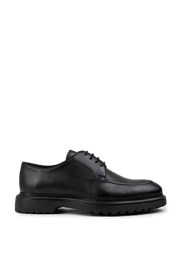 Genuine Leather Men's Black Daily Shoes
