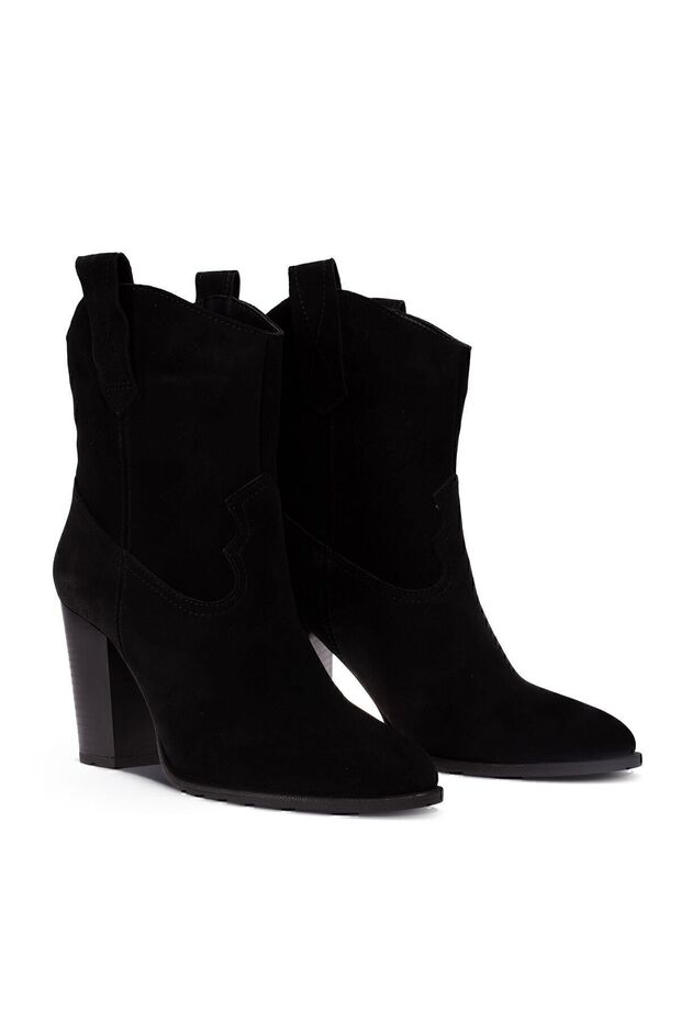 Hakiki Süet Siyah Kadın Bot - 6