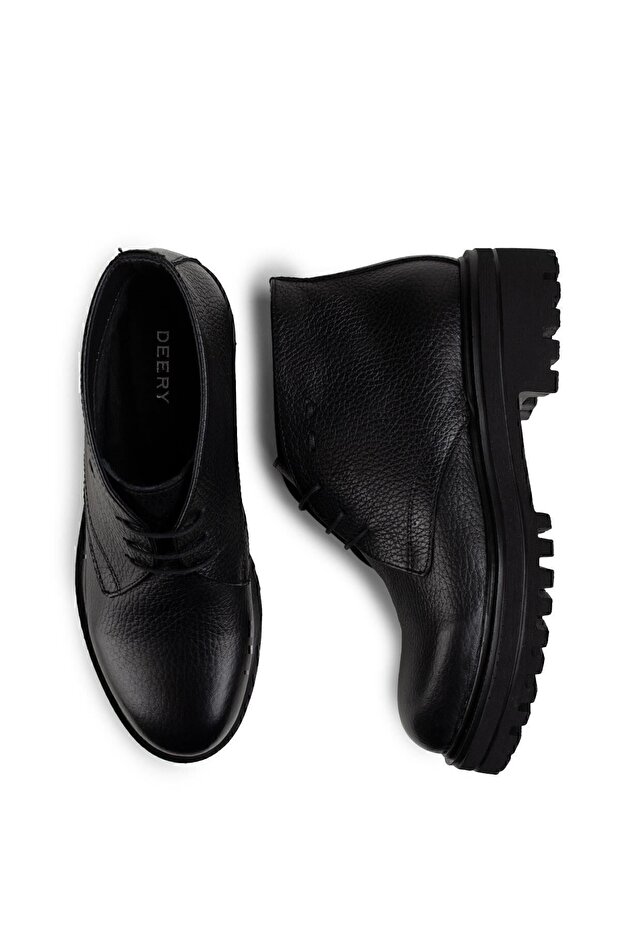 Hakiki Deri Siyah Kadın Bot - 7