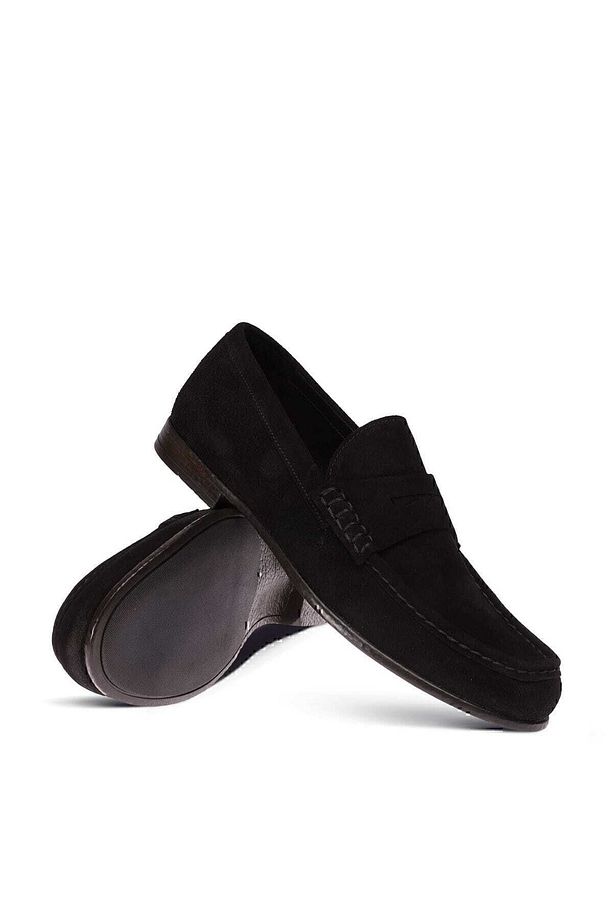 Erkek Siyah Hakiki Deri Loafer  Ayakkabı - 3