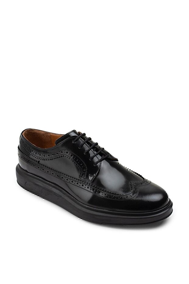 Genuine Leather Black Comfort Casual Men's Shoes