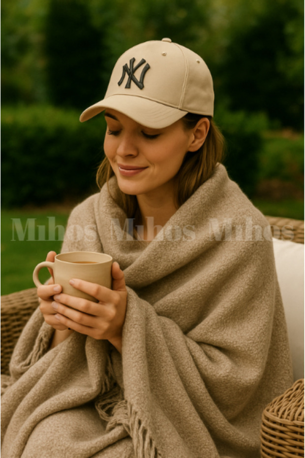 Ny Newyork Model Bej Şapka 1 Adet - 1