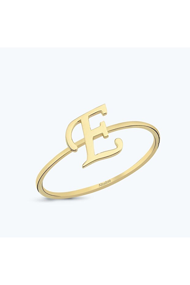 Altın E Harfi Yüzük - 3